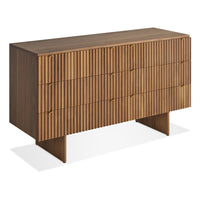 Murmur 6 Drawer Dresser in Walnut - Angle 4