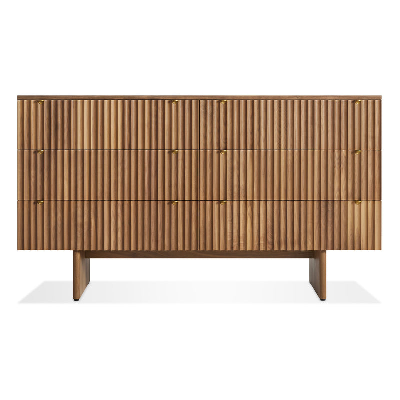 Murmur 6 Drawer Dresser in Walnut