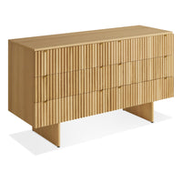 Murmur 6 Drawer Dresser in White Oak - Angle 4