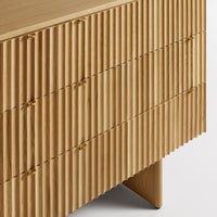 Murmur 6 Drawer Dresser in White Oak - Angle 11