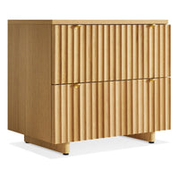 Murmur Nightstand in White Oak - Angle 2