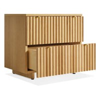 Murmur Nightstand in White Oak - Angle 4
