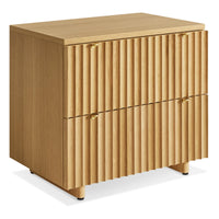 Murmur Nightstand in White Oak - Angle 3