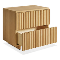 Murmur Nightstand in White Oak - Angle 5