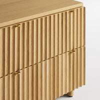 Murmur Nightstand in White Oak - Angle 10