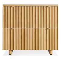 Murmur Nightstand in White Oak - Angle 1