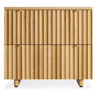 Murmur Nightstand in White Oak - Angle 1