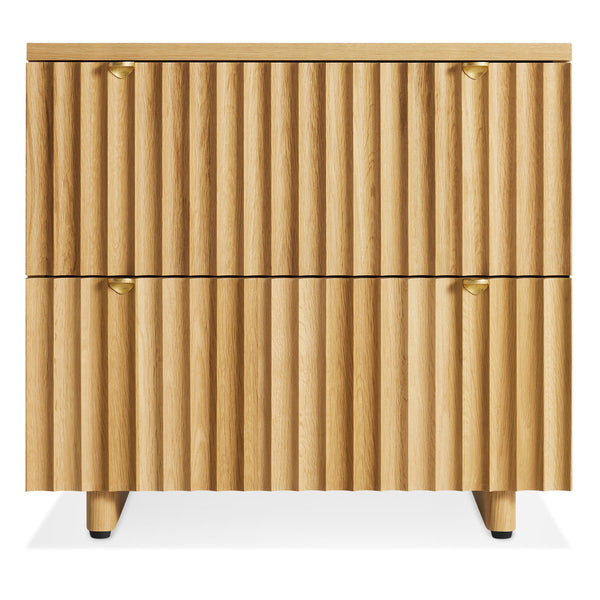 Murmur Nightstand in White Oak - Angle 1