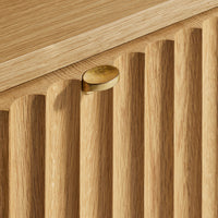 Murmur Nightstand in White Oak - Angle 11