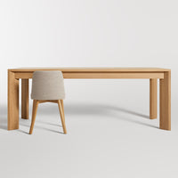 Moreover Extension Dining Table in White Oak - Angle 14