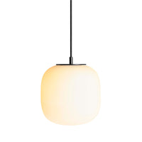 Midwinter Small Pendant Light in Opaque Glass - Angle 3