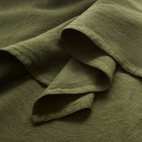 Moody Wool Throw in Olive - Angle 4