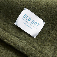 Moody Wool Throw in Olive - Angle 6