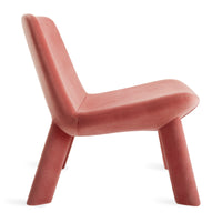 Neat Lounge Chair in Ablin Velvet - Angle 4