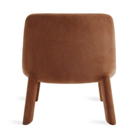 Neat Lounge Chair in Copper Velvet - Angle 9