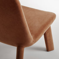 Neat Lounge Chair in Copper Velvet - Angle 10