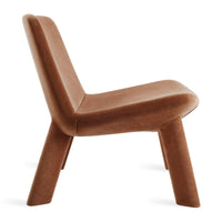 Neat Lounge Chair in Copper Velvet - Angle 7