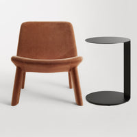 Neat Lounge Chair in Copper Velvet - Angle 11