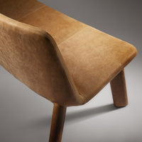 Neat Settee in Camel Leather - Angle 6