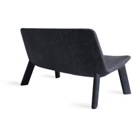 Neat Settee in Ink Leather - Angle 4
