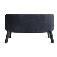 Neat Settee in Ink Leather - Angle 5