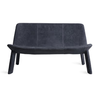 Neat Settee in Ink Leather - Angle 1