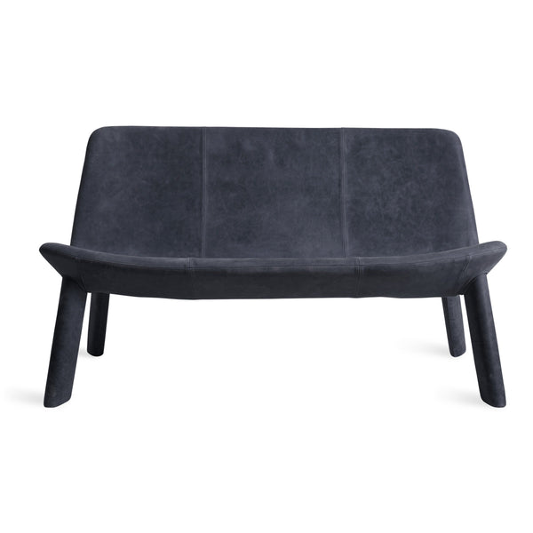 Neat Settee in Ink Leather - Angle 1