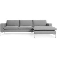 New Standard Sofa with Chaise in Spitzer Grey - Angle 2