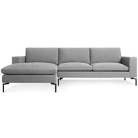 New Standard Sofa with Chaise in Spitzer Grey - Angle 2