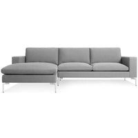New Standard Sofa with Chaise in Spitzer Grey - Angle 1