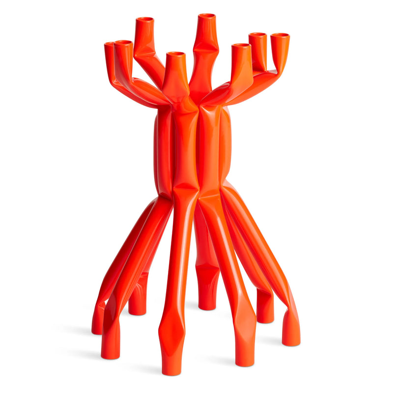 Nosferatube Large Candelabra in Dayglow Orange