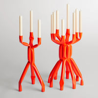 Nosferatube Large Candelabra in Dayglow Orange - Angle 6