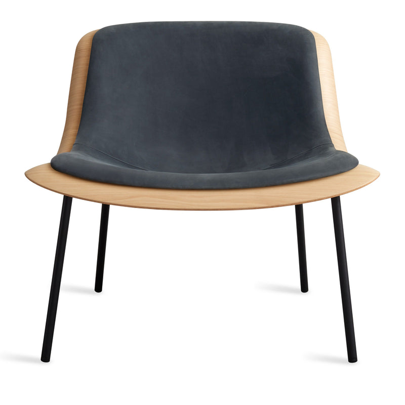 Nonesuch Upholstered Lounge Chair in White Oak / Ink Leather