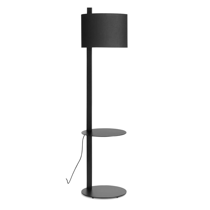 Note Floor Lamp with Table in Black