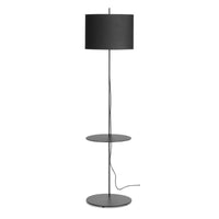 Note Floor Lamp with Table in Black - Angle 4
