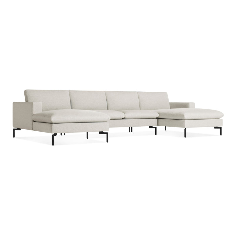 New Standard U-Shaped Sectional Sofa in Maharam Mode in Clavicle - Angle 2