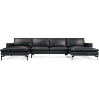 New Standard U-Shaped Sectional Sofa en Granite Leather - ángulo 1