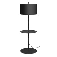 Note Large Floor Lamp with Table in Black - Angle 3