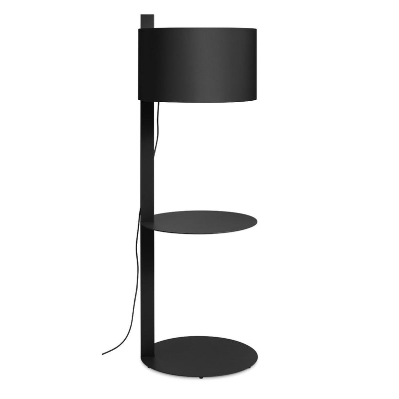 Note Large Floor Lamp with Table in Black