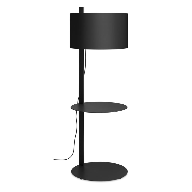 Note Large Floor Lamp with Table in Black