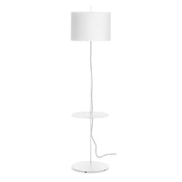 Note Floor Lamp with Table in White - Angle 1