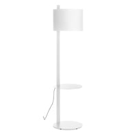 Note Floor Lamp with Table in White - Angle 4