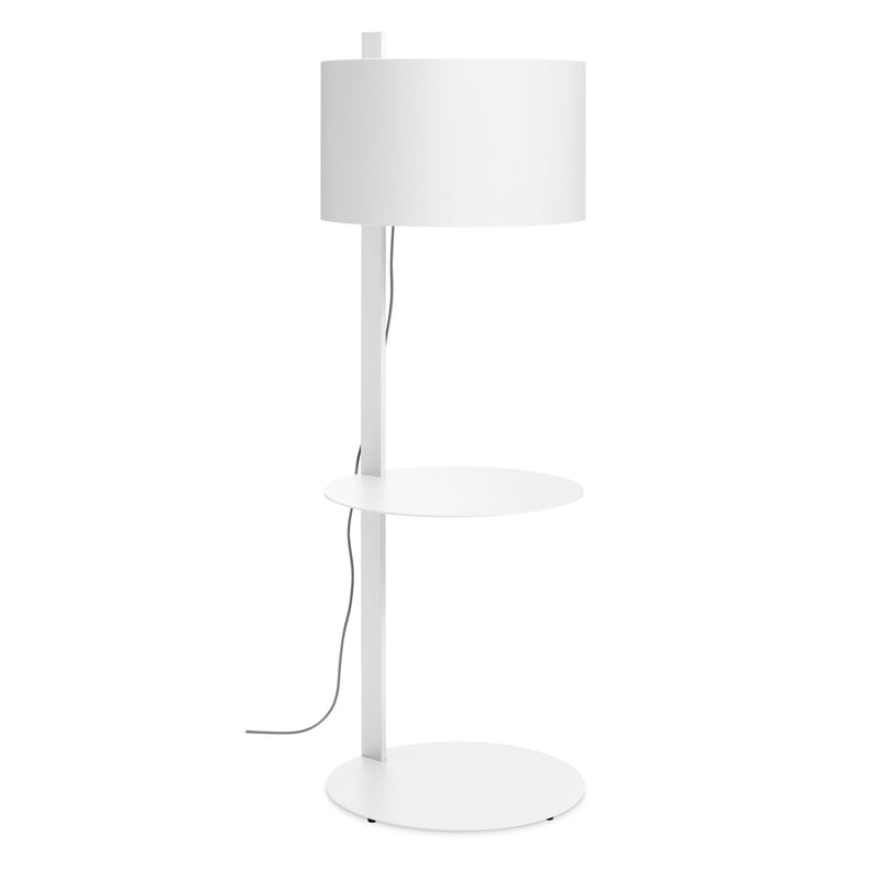 Note Large Floor Lamp with Table in White