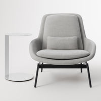 Note Tall Side Table in White - Angle 2