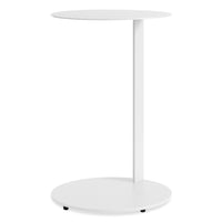 Note Tall Side Table in White - Angle 3
