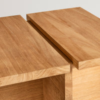 NowThen Outdoor Side Table in Teak - Angle 7