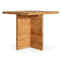 NowThen Outdoor Side Table in Teak - Angle 3