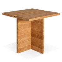 NowThen Outdoor Side Table in Teak - Angle 1