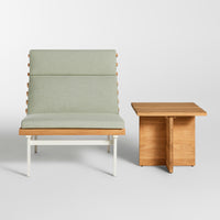 NowThen Outdoor Side Table in Teak - Angle 8