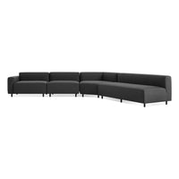 9 Yard Outdoor Angled Sectional Sofa in Sunbrella Coal - Angle 3